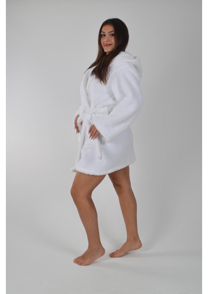 Kapşonlu Unisex Wellsoft Peluş Sabahlık | Borno fiyatları