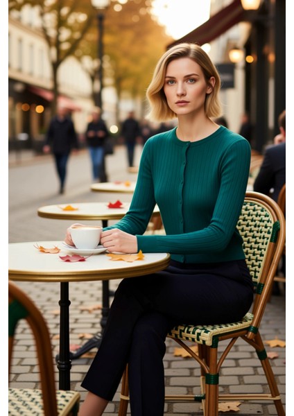 Kadın Fitilli Triko Hırka Bluz Takım Modern Kesim Günlük Kombinler Için Ideal Bir Seçenek Şık fiyatları