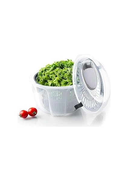 Eynel Pratik Salata Kurutucu, Sebze Yeşillik Marul Yıkama ve Kurutma Kabı Leğen Şeklinde Çevirmeli