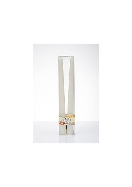 2 Li̇ Ekru Şamdan Mum