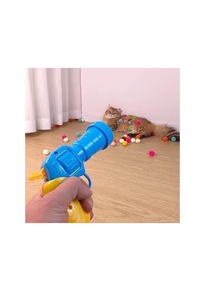 Ti̇neke Interaktif Kedi Oyun Tabancası – 20 Adet Peluş Top ile Eğlenceli Oyun