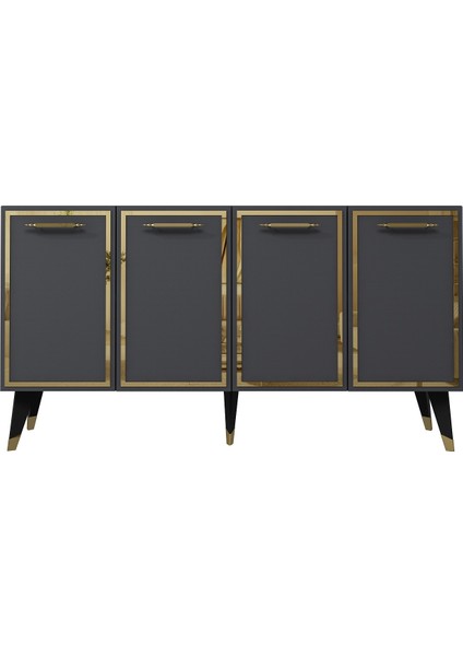 8225-128CT KB150 Konsol,tv Ünitesi Antrasit-Altın fırsatları