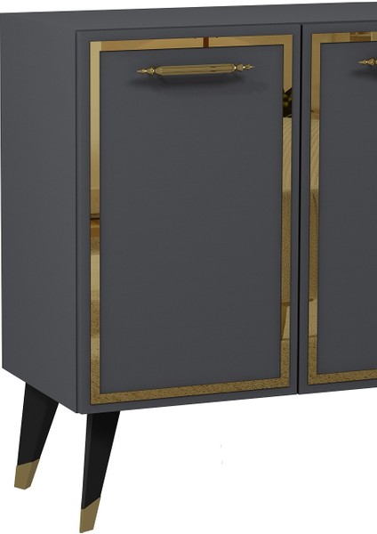 8225-128CT KB150 Konsol,tv Ünitesi Antrasit-Altın