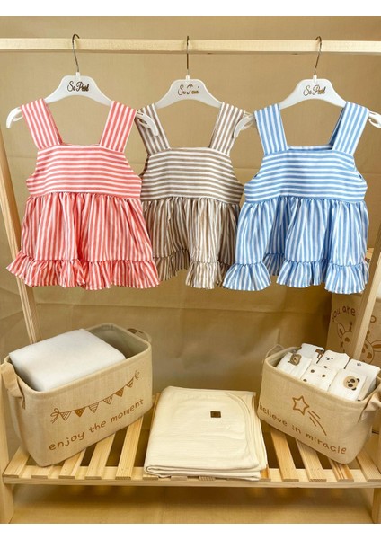 Çizgili Kız Bebek Elbise fiyatları