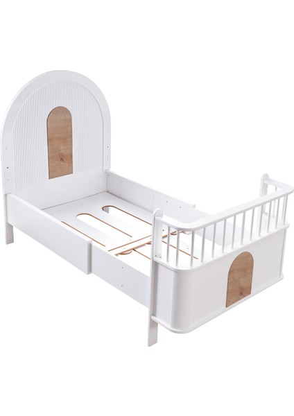 Venüs Çocuk Odası Takımı, Venüs Büyüyen Beşik, Vira 4 Kapaklı Kitaplıklı Dolap, Şifonyer - Ceviz fırsatları