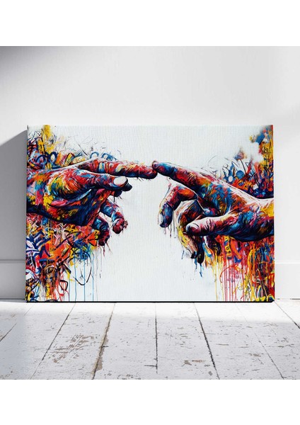 Yaratılışın Renkli Dokunuşu Modern Sanat Kanvas Tablo