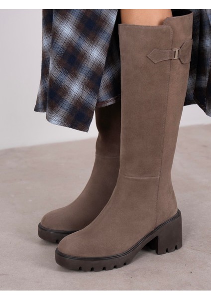 Fumi Vizon Süet Hakiki Deri Kadın Çizme fırsatları