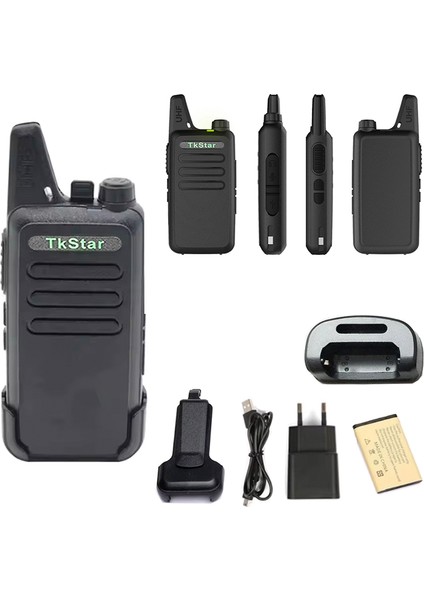 1 Adet Baofeng Tkstar Line Wln Kd-C1 Baofeng Vt-C2 Type-C Şarjlı Pmr 446 Türkçe Konuşan El Telsizi