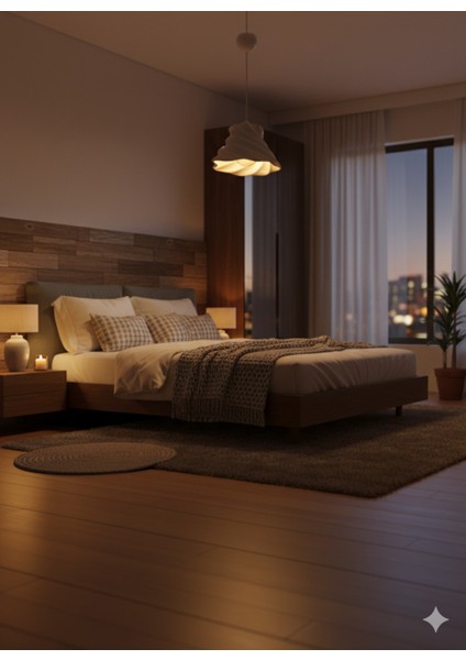 Modern Stroom Beton Dokulu Dekoratif Sarkıt Avize