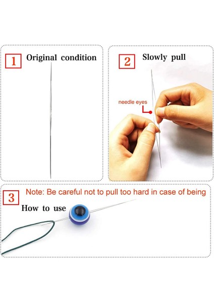 30 Pcs Boncuk Iğneleri Set 5 Boyut 10 Pcs Büyük Göz Iğneleri ve 20 Pc Uzunluğunda Düz Iğneler Kolay Iplik Için Şişe ile (Yurt Dışından) fiyatları