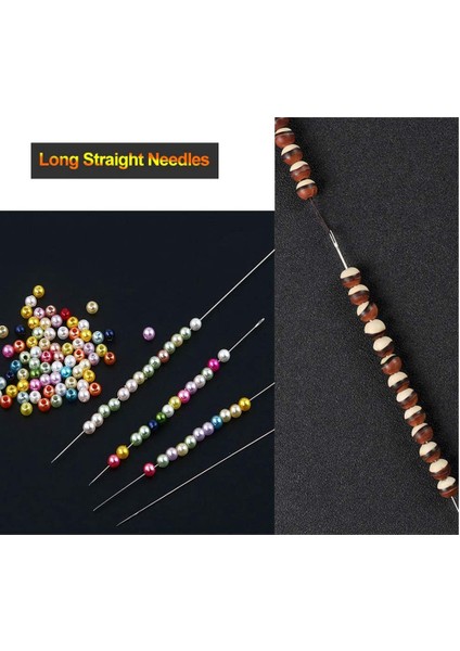 30 Pcs Boncuk Iğneleri Set 5 Boyut 10 Pcs Büyük Göz Iğneleri ve 20 Pc Uzunluğunda Düz Iğneler Kolay Iplik Için Şişe ile (Yurt Dışından) fırsatları
