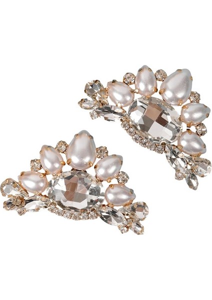 2pcs Düğün Ayakkabı Süslemeleri Topuk Ayakkabı Klipsi Kadınlar Gelin Dekorasyon Rhinestone Parlak Dekoratif Klip Cazibe Toka (Yurt Dışından)