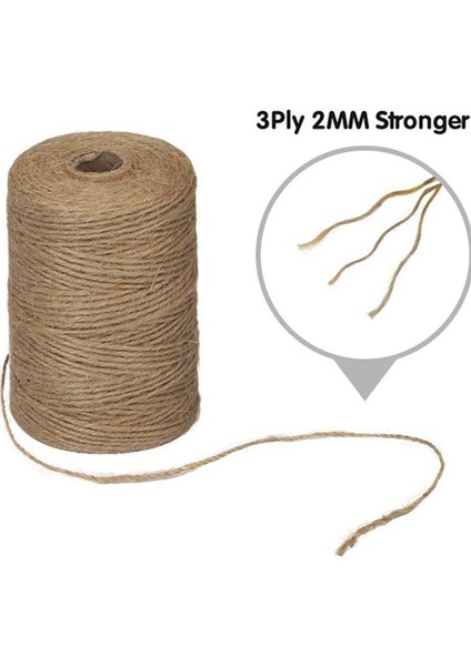 2x 200M/ Rulo 2mm Jüt Sicim Ev Bahçeciliği Için Doğal Kalın Kahverengi Sicim Resim Askı Endüstriyel Paketleme Ipi (Yurt Dışından) modelleri