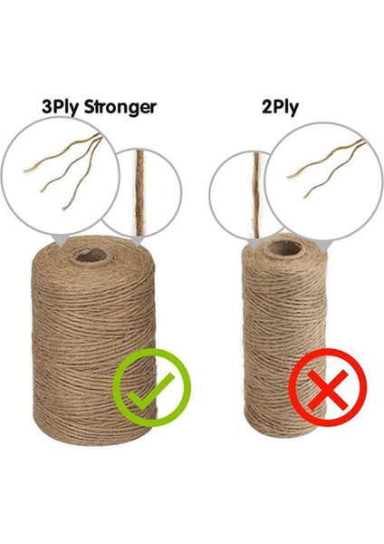 2x 200M/ Rulo 2mm Jüt Sicim Ev Bahçeciliği Için Doğal Kalın Kahverengi Sicim Resim Askı Endüstriyel Paketleme Ipi (Yurt Dışından) fırsatları