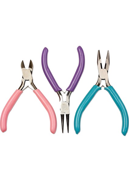 3pcs Dıy Zanaat ve Mücevher Aleti Pense Zinciri Burun Pensier Kesici Pense Yuvarlak Burun Pense Boncuk Takı Yapımı Için (Yurt Dışından)