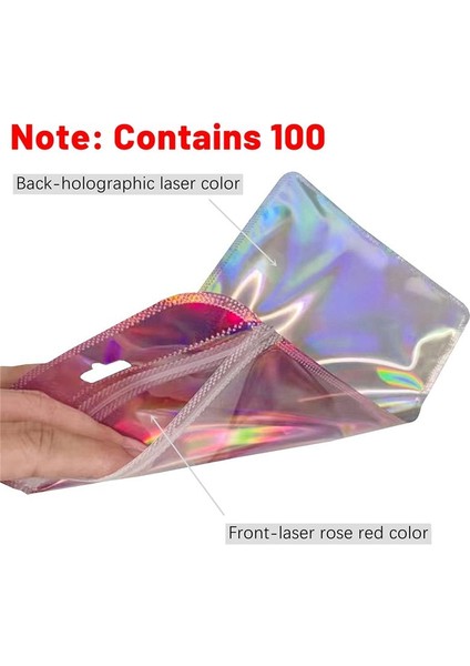 100PC Yeniden Kapatılabilir Holografik Kalem Koku -Poşeti Fermuar Kapanması Boncuklu Ambalaj Torbaları Kalem Mühürlenebilir Depolama Torbası (Yurt Dışından) fiyatları