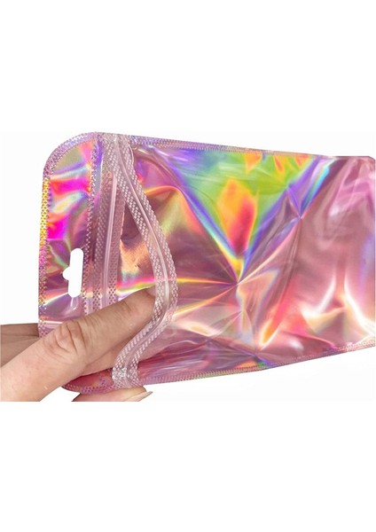 100PC Yeniden Kapatılabilir Holografik Kalem Koku -Poşeti Fermuar Kapanması Boncuklu Ambalaj Torbaları Kalem Mühürlenebilir Depolama Torbası (Yurt Dışından) modelleri