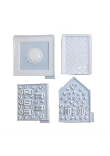 1set 3D Ev Silikon Kalıplar Reçine Için Beton Aşk Ev Mum Tutucu Kalıp Ev Şekilli Dekorasyon Süsleri (Yurt Dışından)
