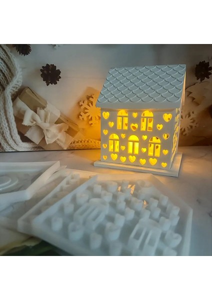 1set 3D Ev Silikon Kalıplar Reçine Için Beton Aşk Ev Mum Tutucu Kalıp Ev Şekilli Dekorasyon Süsleri (Yurt Dışından) modelleri