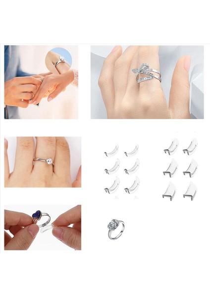 24PCS Görünmez Halka Boyutu Gevşek Halkalar Için Ayarlayıcı Halkalar Halkaları Daha Küçük Halka Yapmak Için Herhangi Bir Halkaya Uyuyor Halka Klipsleri (Yurt Dışından) fırsatları