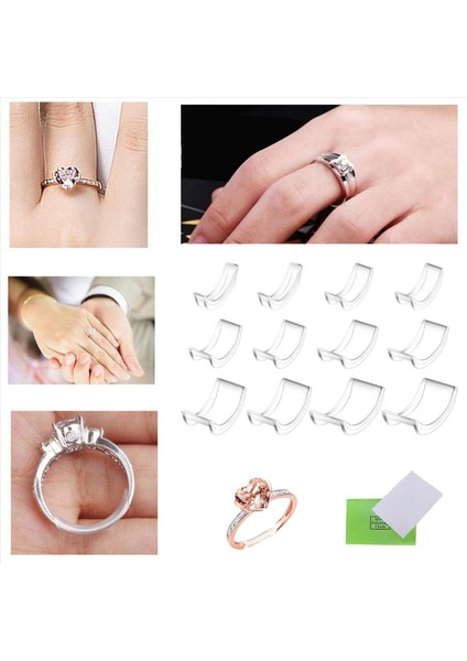 24PCS Görünmez Halka Boyutu Gevşek Halkalar Için Ayarlayıcı Halkalar Halkaları Daha Küçük Halka Yapmak Için Herhangi Bir Halkaya Uyuyor Halka Klipsleri (Yurt Dışından) indirimleri