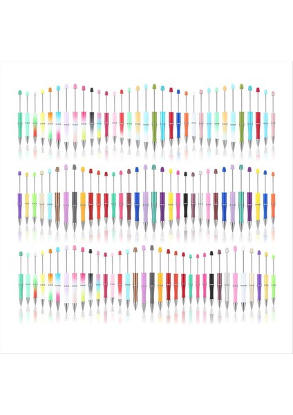 Boncuklu Kalemler Dökme Boncuk Kalem Kiti Beyaz Kalem Şaftı Siyah Mürekkep Boncuklu Pens Okul Dıy Yapma Ofisi (Yurt Dışından) fiyatları