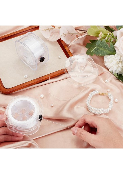 Bilezik Boncuk Iplik Tohum Tohum Boncuk Ipliği Naylon Dikiş Stresi Organizasyon Kılıfı ile 131 Yarda String 0 4 mm (Yurt Dışından) modelleri