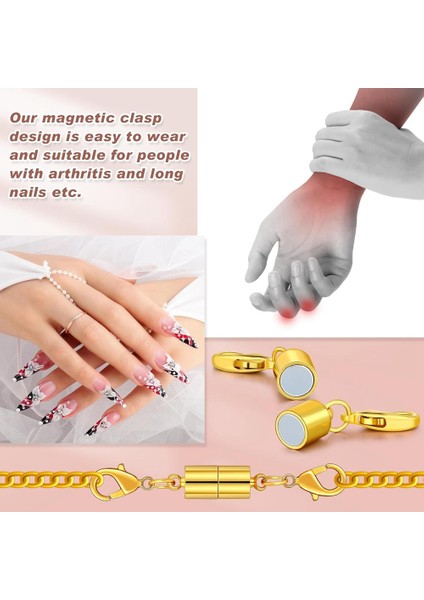 24PC Manyetik Kolye Kıdaşları ve Kapanışları Gül Yuvarlak Silindirik Takı Manyetik Toka Konektörü Kolyeler Için Kilitleme (Yurt Dışından) fiyatları