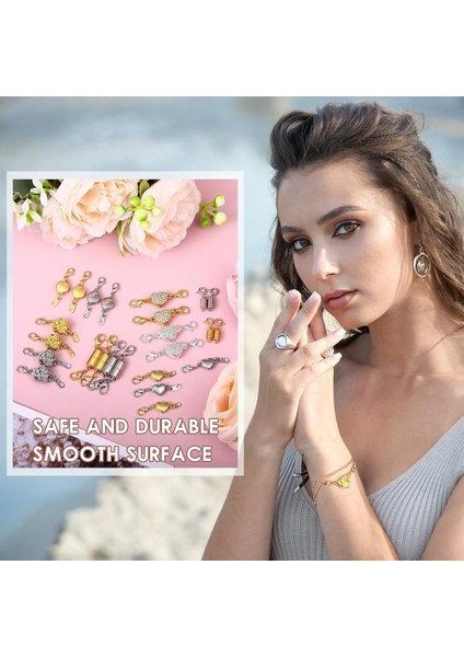 24PC Manyetik Kolye Kıdaşları ve Kapanışları Gül Yuvarlak Silindirik Takı Manyetik Toka Konektörü Kolyeler Için Kilitleme (Yurt Dışından) indirimleri