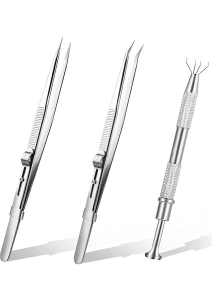 3 Adet Paslanmaz Çelik Pick -Up Aracı Küçük Parçalar Toplama Piercing Ball Grabber Aracı Ic Chıps Gems Mücevher Aracı (Yurt Dışından)
