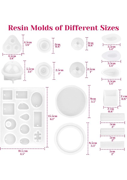 Reçine Kalıpları 149 Adet Silikon Reçine Döküm Kalıpları ve Aletler Kiti Reçine Zanaat Yapımı (Yurt Dışından) modelleri