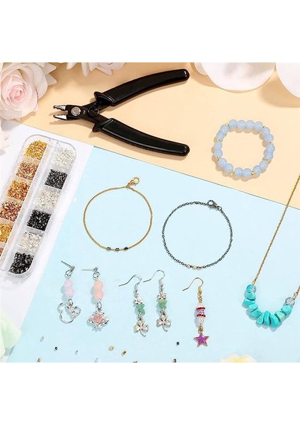 Mücevher Yapımı Için Boncuklar 2200PCS Silping Tüpleri Dıy Mücevher Yapımı Için Pense Pensesi (3 Boyut 4 Renk) (Yurt Dışından) modelleri