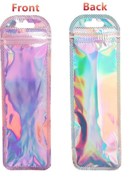 100PC Yeniden Kapatılabilir Holografik Kalem Koku -Poşeti Fermuar Kapanması Boncuklu Ambalaj Torbaları Kalem Mühürlenebilir Depolama Torbası (Yurt Dışından) fırsatları