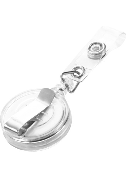 2x Geri Çekilebilir Kayma Geçidi Kimlik Kartı Rozeti Tutucu Klip Beyaz ile Ana Zincir Makaraları (Yurt Dışından) modelleri