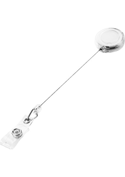 2x Geri Çekilebilir Kayma Geçidi Kimlik Kartı Rozeti Tutucu Klip Beyaz ile Ana Zincir Makaraları (Yurt Dışından) fırsatları