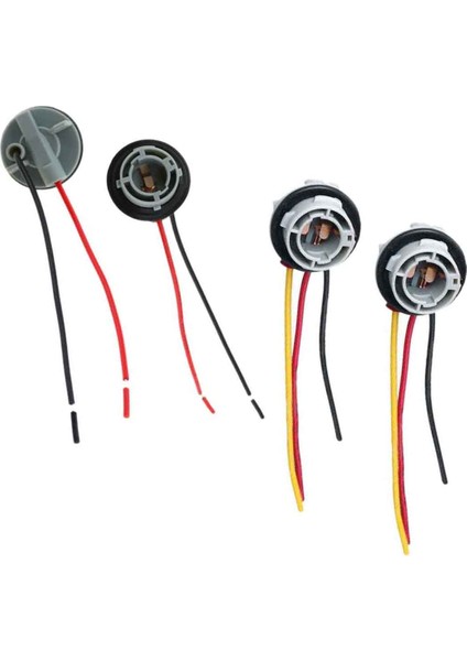 4 Pcs 15D Lamba Tutucu Ampuller P21/5W Adaptör Taban Soket Konnektörü Plastik Araç Aksesuarları Fren Lambası Için 2 Pcs 1156 ve 2 Pcs 1157 (Yurt Dışından)