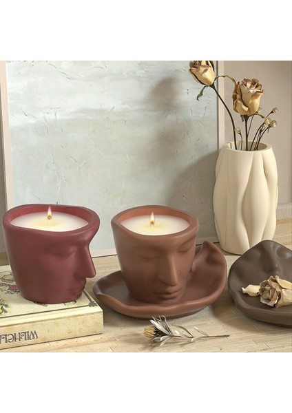 3D Art Yüz Alçı Kalıp Diy Depolama Plakası Silikon Kalıp Ev Dekorasyonu Beton Reçine Silikon Silikon Mum Bardak Kalıp B-B (Yurt Dışından) fiyatları