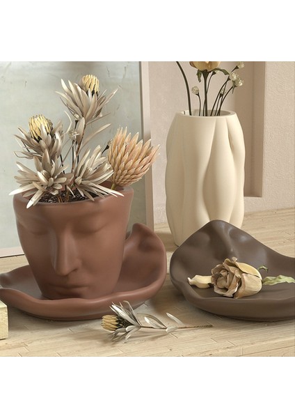 3D Art Yüz Alçı Kalıp Diy Depolama Plakası Silikon Kalıp Ev Dekorasyonu Beton Reçine Silikon Silikon Mum Bardak Kalıp B-B (Yurt Dışından) indirimleri