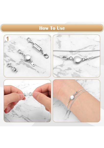 24PCS Manyetik Kolye Kıdamları ve Kapanışları Takı Manyetik Toka Konnektörü Toka Bilezik Genişletici Mücevher Yapımı (Yurt Dışından) fırsatları