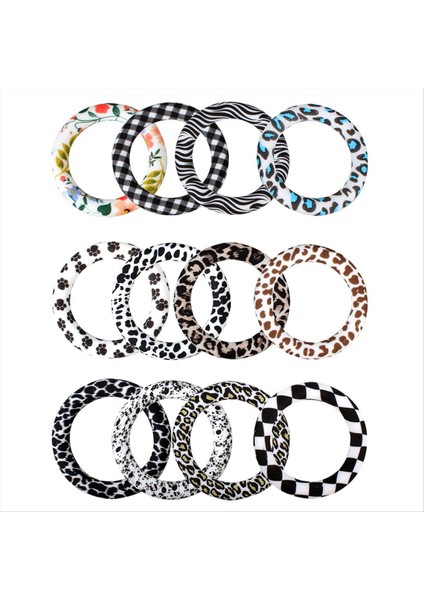 16 Adet Silikon Boncuklu O Halkalar 2 Delikli Silikon Döngü 65MM Silikon Boncuk Halka Boncuk Dıy Kolye Anahtar Zinciri (Yurt Dışından)