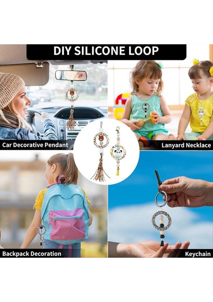 16 Adet Silikon Boncuklu O Halkalar 2 Delikli Silikon Döngü 65MM Silikon Boncuk Halka Boncuk Dıy Kolye Anahtar Zinciri (Yurt Dışından) indirimleri