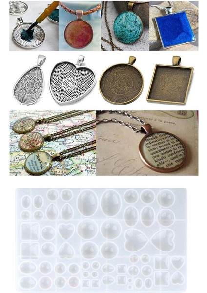 Silikon Reçine Kalıp Oval Gözyaşı Kare Kalp Yuvarlak Şekiller Polimer Kil Üretim Reçine Epoksi Kolye Küpe Dövme Diy Zanaat Kalıbı Yapmak (Yurt Dışından) indirimleri