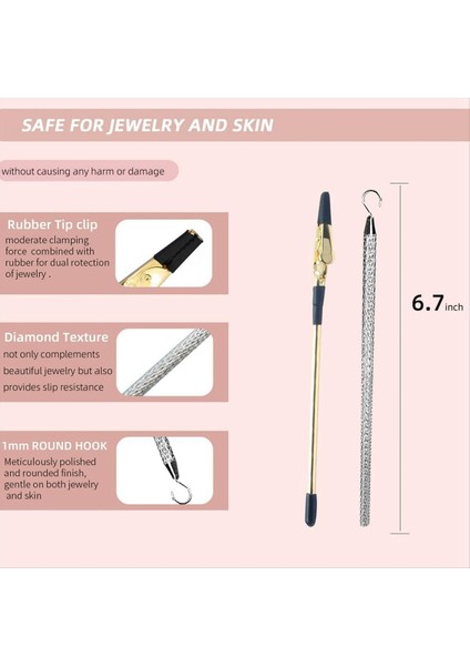 2 Adet Bilezik Yardımcı Aleti Bilezik Yardımcı Alet Kancası Alet Yardımı Metal Bilezik Yardımcı Aleti (Gümüş ve Altın) (Yurt Dışından) modelleri