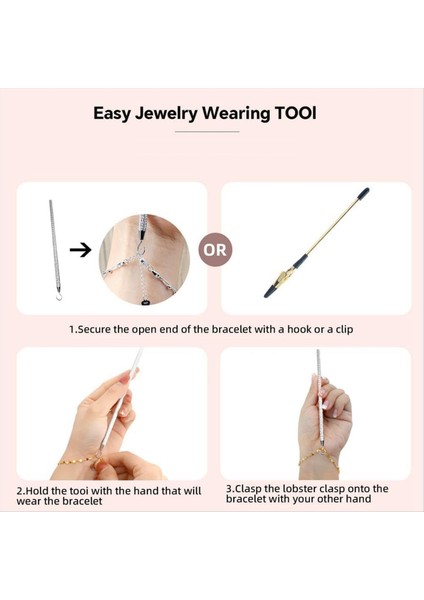 2 Adet Bilezik Yardımcı Aleti Bilezik Yardımcı Alet Kancası Alet Yardımı Metal Bilezik Yardımcı Aleti (Gümüş ve Altın) (Yurt Dışından) fırsatları