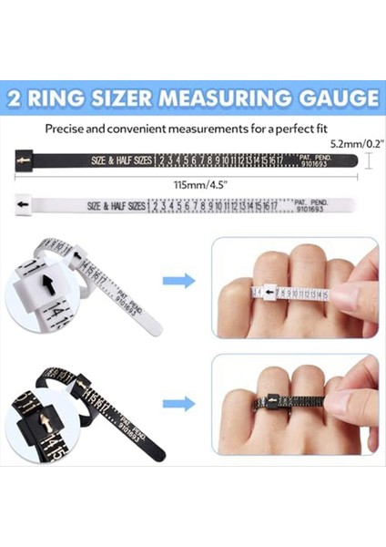 Gevşek Halkalar Için Halka Boyutu Ayarlayıcı- 1 Set Halka Boyutu Ayarlayıcıları Görünmez Halka Ayarlayıcı Halka Boyutu Ölçüm Aracı (Yurt Dışından) fiyatları