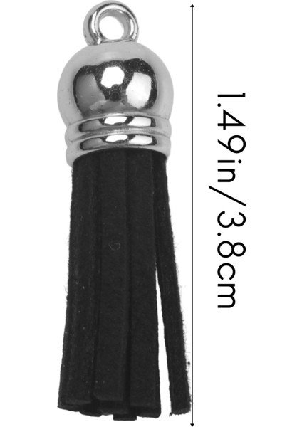 100PCS Anahtarlık Püskülleri Süet Püskül Kolyeler Dıy El Sanatları Için Anahtarlık Dekorasyonu (Siyah) (Yurt Dışından) fırsatları