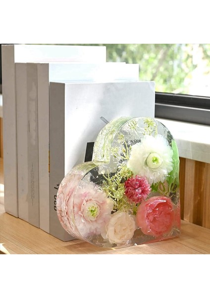 Reçine Için 2x Büyük Silikon Kalıplar Kalp Reçine Kalıbı Çiçeklerin Korunması Için Epoksi Reçine Kalıpları Reçine Sanatı Döküm (Yurt Dışından) fırsatları