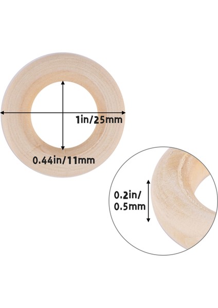150 Pcs 25 Mm/1 Inç Ahşap Zanaat Yüzüğü Bitmemiş Ahşap Halkalar Dıy Projeleri Için Ahşap Kolye Konektörleri (Yurt Dışından) fırsatları