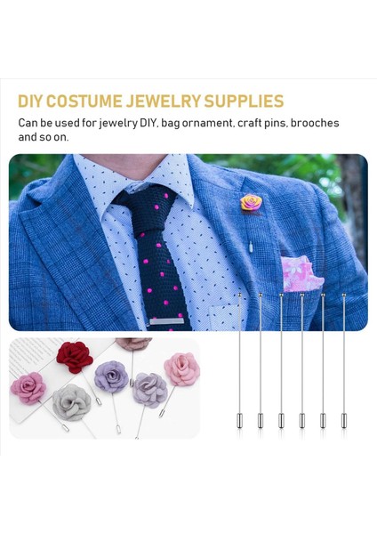 60PCS Broş Pim Çubuğu Emniyet Çubuğu Pimleri Kravat Çubuk Pimi Yaka Çubuk Pim Şapka Pimi Dıy Kostüm Mücevher Yapımı (Yurt Dışından) modelleri