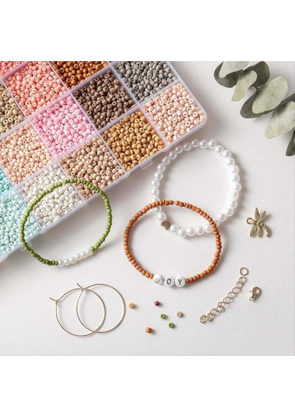 Bilezik Yapımı Için 3mm Cam Tohum Boncukları 24 Renkli Boncuklu Bilezik Seti 6-12 Yaş Için Dıy Sanat El Sanatları (Boncuklar 3mm-B) (Yurt Dışından) fiyatları